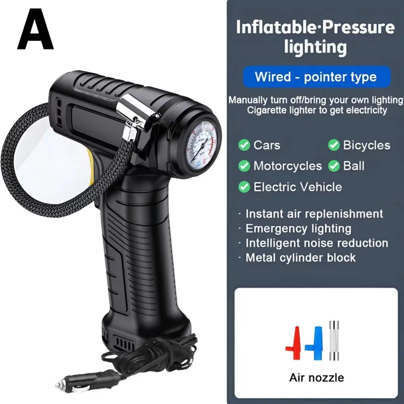 Car Air Pump Compressor Automotive 120W Rechargeable Portable Tire Inflator Equipment Digital Display Pump for Machine 7