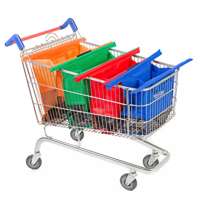 Trolley Bags Original Vibe - Set of 4 Reusable Shopping Bags for Supermarket Trolleys 0