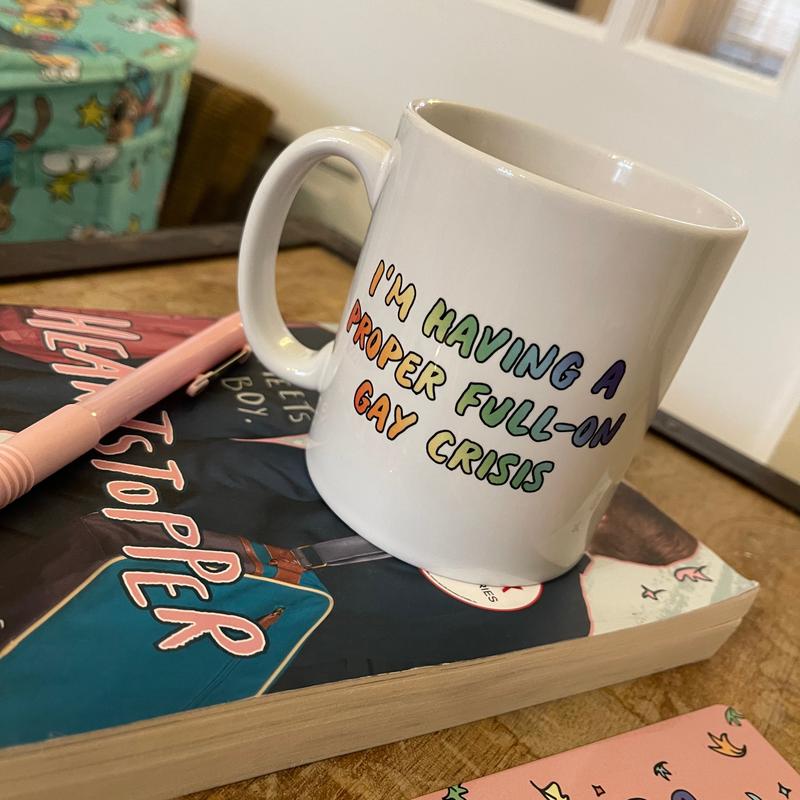 Heartstopper Mug Gift Set - Ceramic Drinkware for Coffee and Tea Wooden Reusable 6