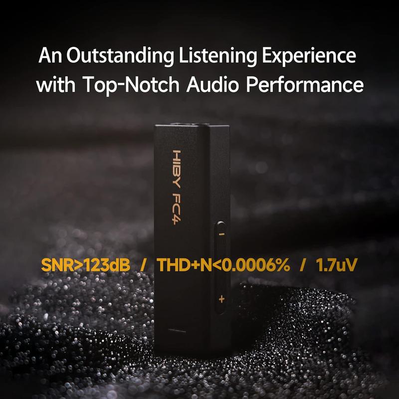 HiBy FC4 portable headphone amp dac mqa dongle USB dac high driving power MQA 16X PCM 768kHz DSD 256 native for Android/iOS/Mac/Windows 3