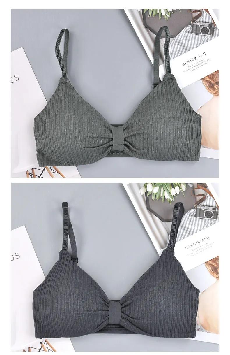 Product Introduction of Bow Back Strap with Thread Heart Knot Hot Selling Women's French Triangle Cup Thin Style No Steel Ring Gathering Wrapping Chest 8