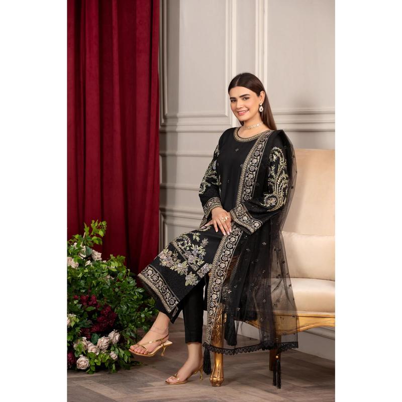 EF-38 HEERA'S 3 PC READY TO WEAR VISCOSE SUIT 1