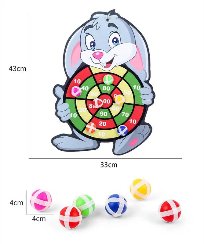 Child Montessori Toys for Kids 2 to 4 Years Old Cartoon Animal Dart Board Sticky Ball Family Interactive Educational Toys Baby 5