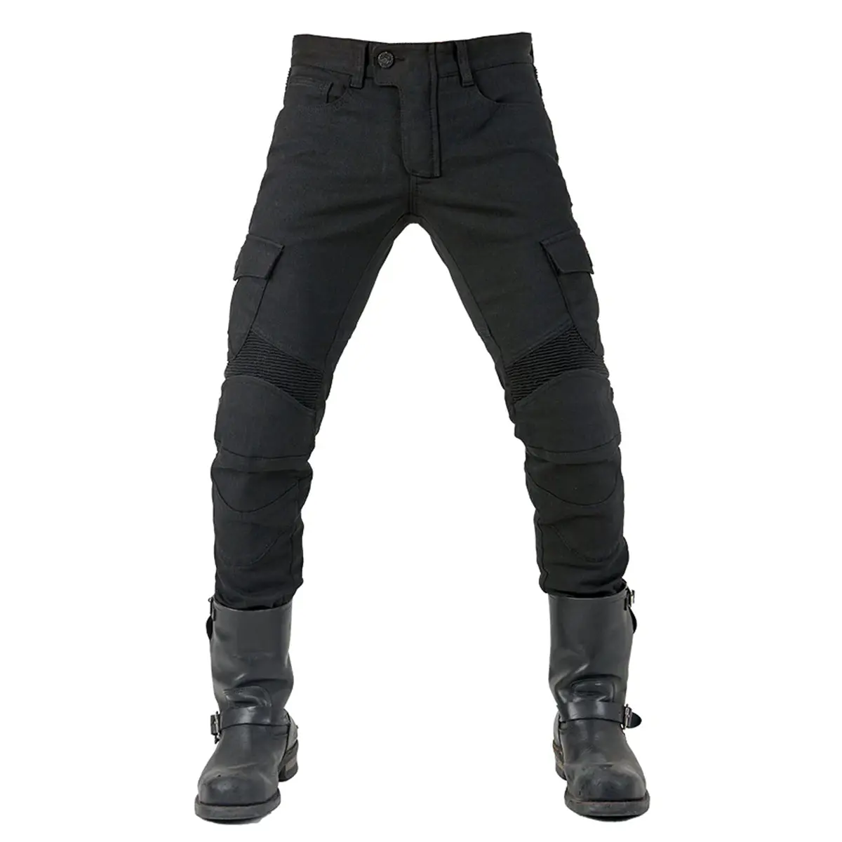 Men Kevlar Motorcycle Jeans Armour MK-4 - Jet Black