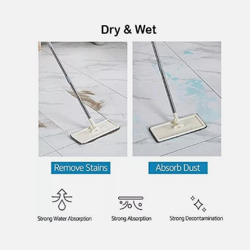 MAGICAL Mop and Bucket Set Multi-Functional Wash & Dry Flat Squeeze 360°+2 Pads 4