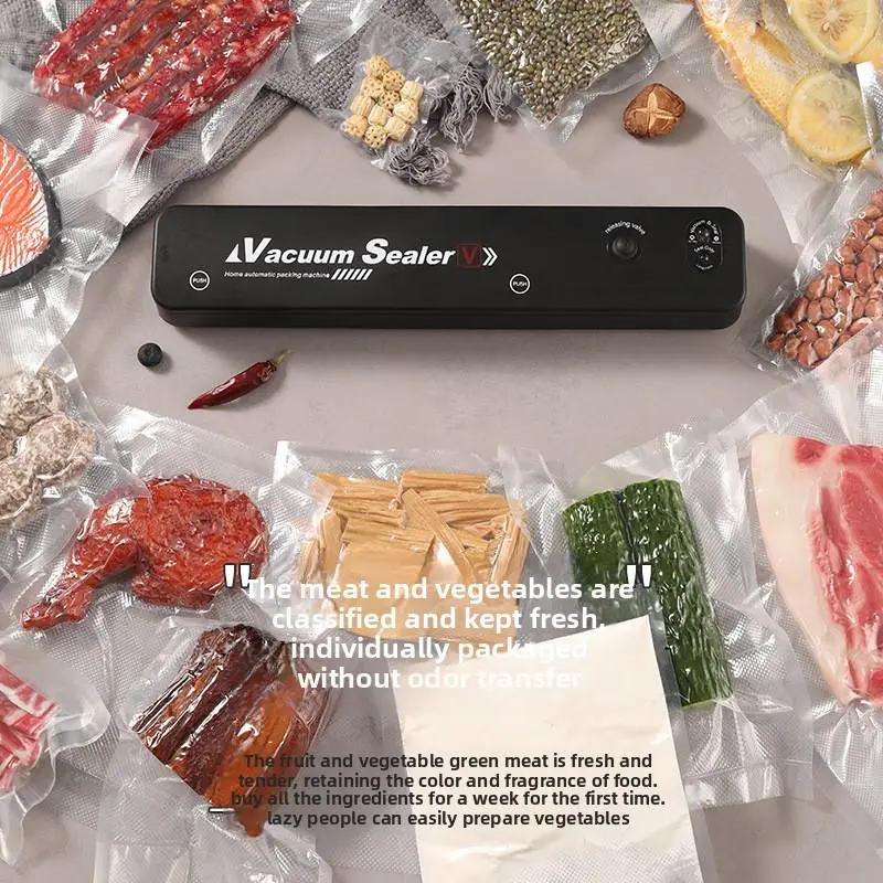 Plastic seal fresh-keeping sealing machine vacuum small household food packaging automatic sealing cooked food compressor 3