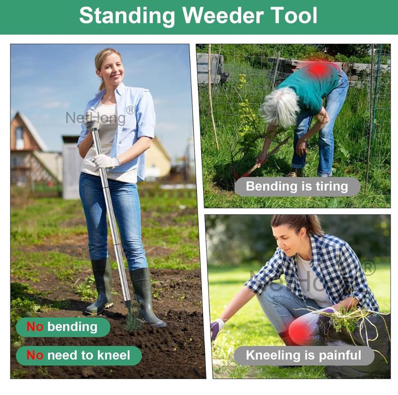 Manual Stand Up Weeder Puller Weed Claw Grass Root Remover Killer Garden Tool~ gardening  tools 2