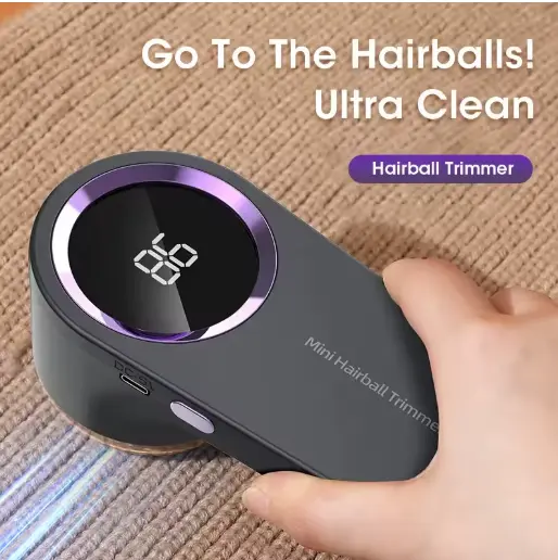 Digital Electric Lint Remover for Clothing - USB Rechargeable Pellet Fluff Fabric Shaver 3