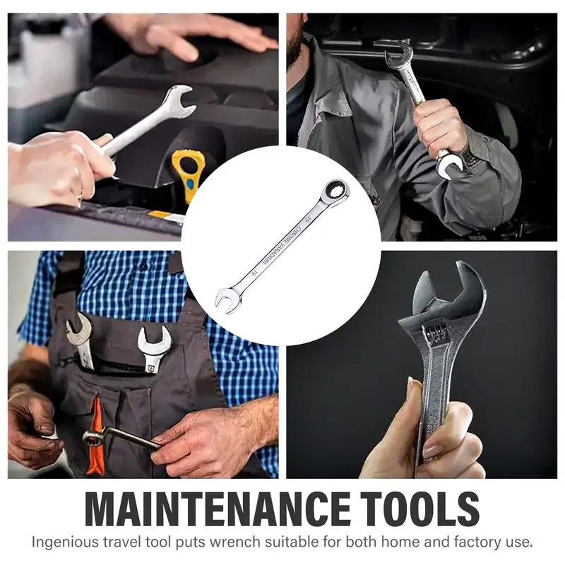 12PCS 72 Tooth Ratchet Spanner Set 8-19MM Fixed Head Combination Wrench Set NEW 8