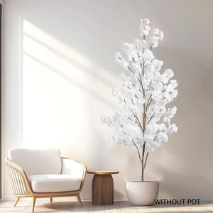 Artificial Cherry Blossom Tree Branches, Modern Minimalist Fake Plant Decor, Indoor Home Office Wedding Party Decoration