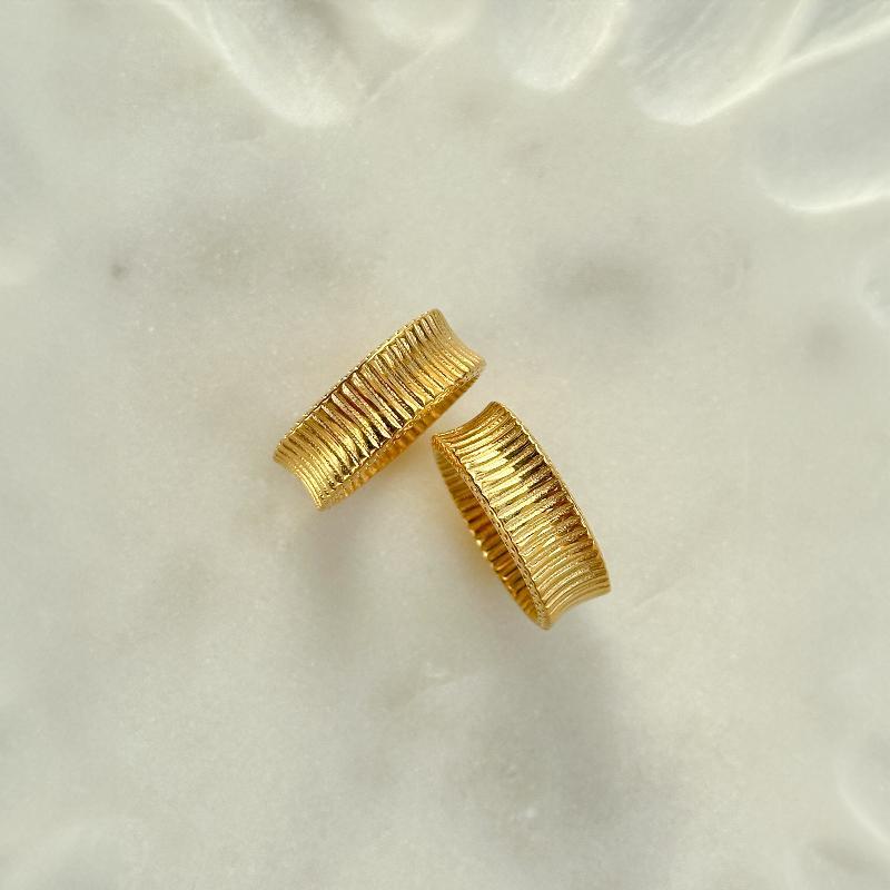 Gold Ruffle Ring 3