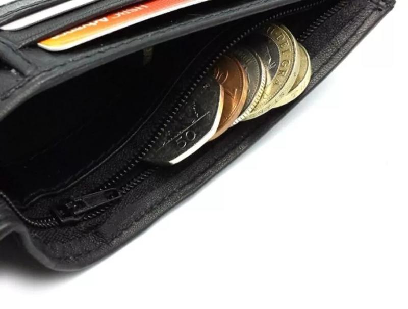Product Introduction of Men's RFID Blocking Genuine Leather Wallet with Snap Button leather wallet 3