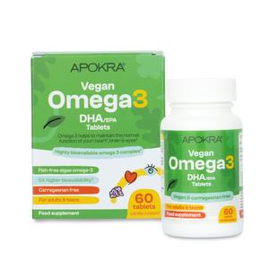 Vegan Algae Omega 3 DHA Tablets | 5X Absorption | Apokra (60 Tabs)