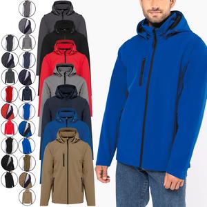 Mens Soft Shell Hooded Water Resistant Jacket Removable Sleeves & Hood Zip Up Fleece Lined Windproof Workwear Outdoor Plain Smart Coat Menswear Breathable