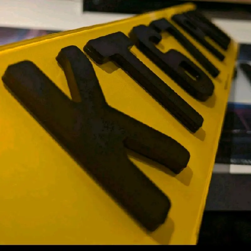 6mm Matte Black 4D Car Number Plates 4