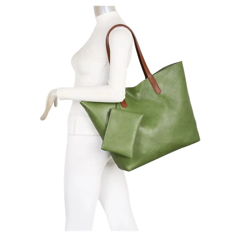 Large size 3 in 1 shoppers bag that comes with 1 large tote 1 medium size bag and 1 wallet 6