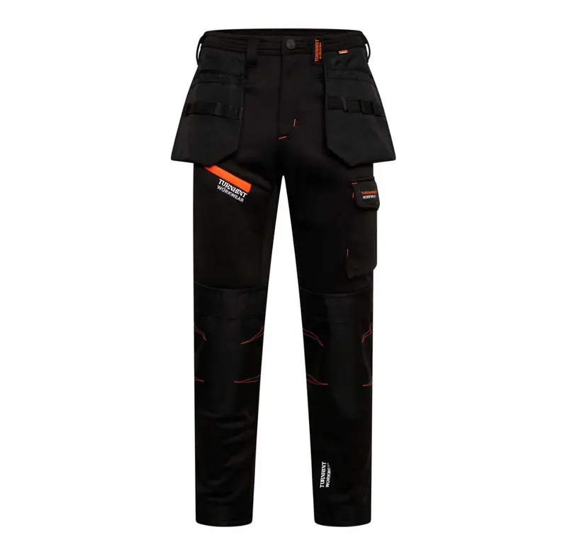 Men’s Pro Work Trousers, Heavy Duty Safety Combat Cargo Pants Multi Pockets & Knee Pad Pockets, Durable Workwear Bottom 0