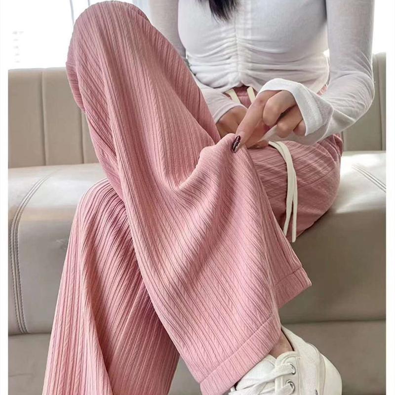 Ultra-Light Crinkle Wide-Leg Cloud Pants – Lightweight Summer Lounge Trousers Bottoms for Women 2