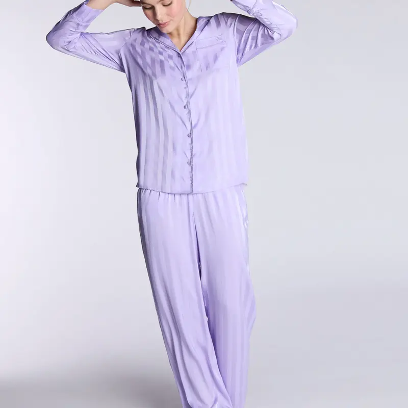 Boux Avenue Luxe Stripe Satin Pyjama Set Soft Silky Nightwear Comfy Loungewear 5