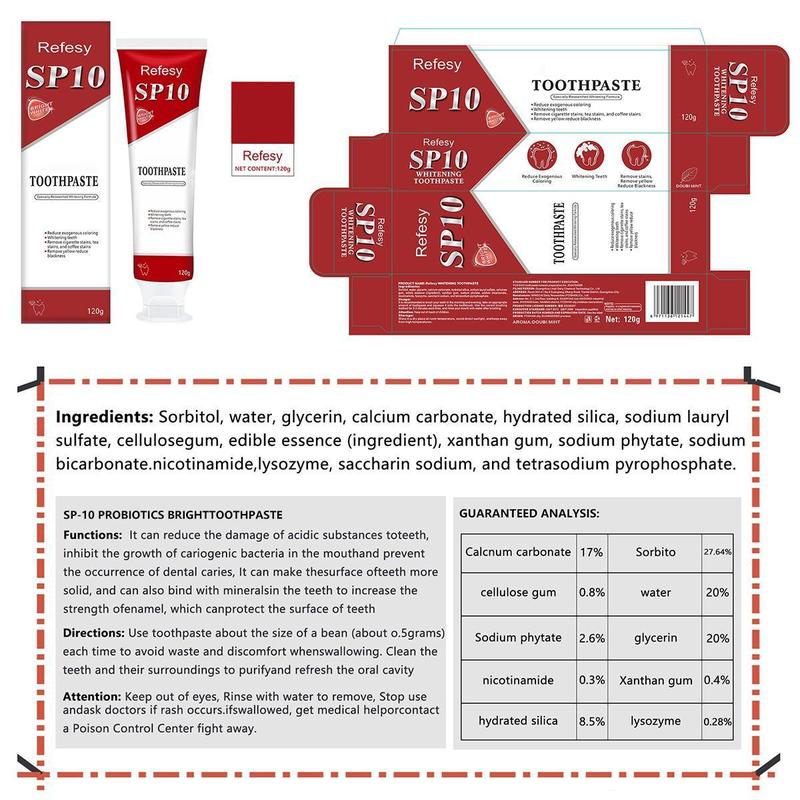 Product Introduction of (New) 2025 Probiotics Bright Toothpaste, Sp 10 Toothpaste, Sp-10 Ultra Toothpaste, Ultra Toothpaste Sp-10, Sp-10 Probiotics Toothpaste, Fresh Breath,SP-8,SP-6,Sp-8,SP-6,sp-8,sp-6 0