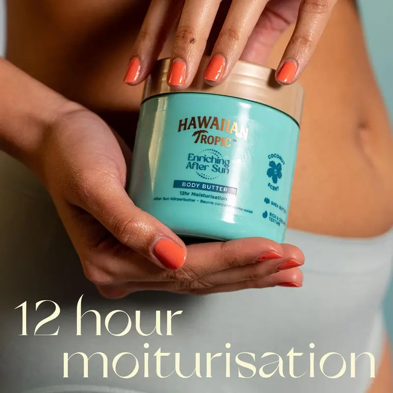 Hawaiian Tropic Enriching After Sun Body Butter - 250 ml, 12-Hour Moisturisation, With Shea Butter, Coconut scent, Vegan Scented Moisturizer 2