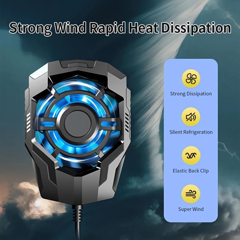 1pc F18 Strong Wind Cooling Fans - Gaming Cell Phone Radiator with Surperwind, USB Plug-in, Silent Operation for Enhanced Gaming Experience, Portable Peripheral Air-cooled Mobile Phone Cooler 6