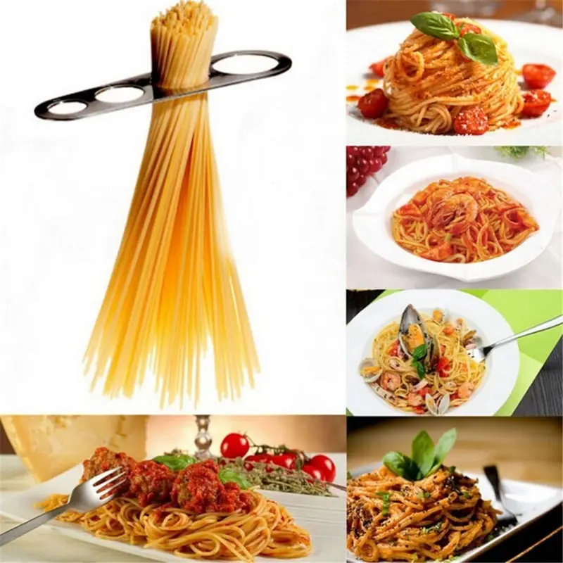 1PCS Stainless Steel Spaghetti Measure Tool 4 Holes Pasta Measuring Portion Control Gadgets Kitchen Accessories 1