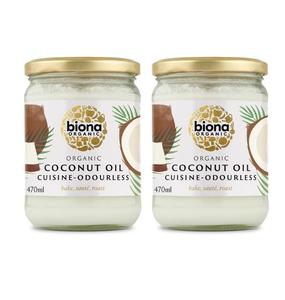 Biona Organic Odourless Coconut Oil 470ml x 2 PACK