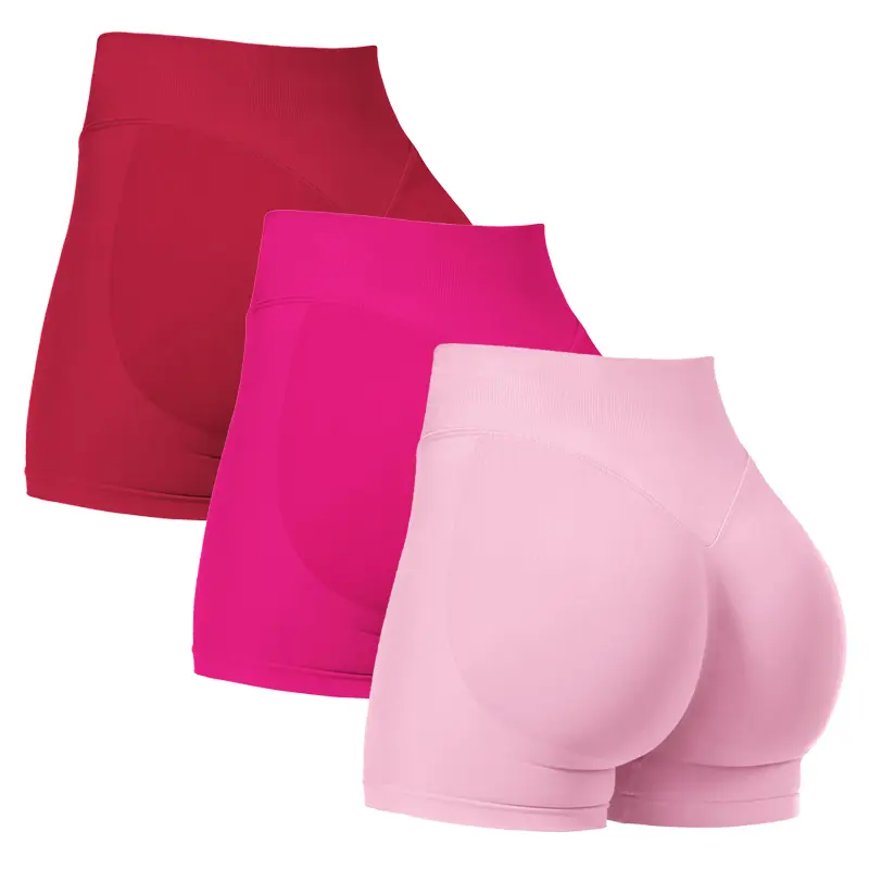 Women's High Waist Sports Shorts, Breathable Comfortable High Stretch Skinny Shorts, Gym Shorts, Ladies Sportswear for Indoor Outdoor Wear, Workout Clothes,Women Workout Impact Shorts  Scrunch Butt Lifting Gym Seamless Booty Biker Shorts