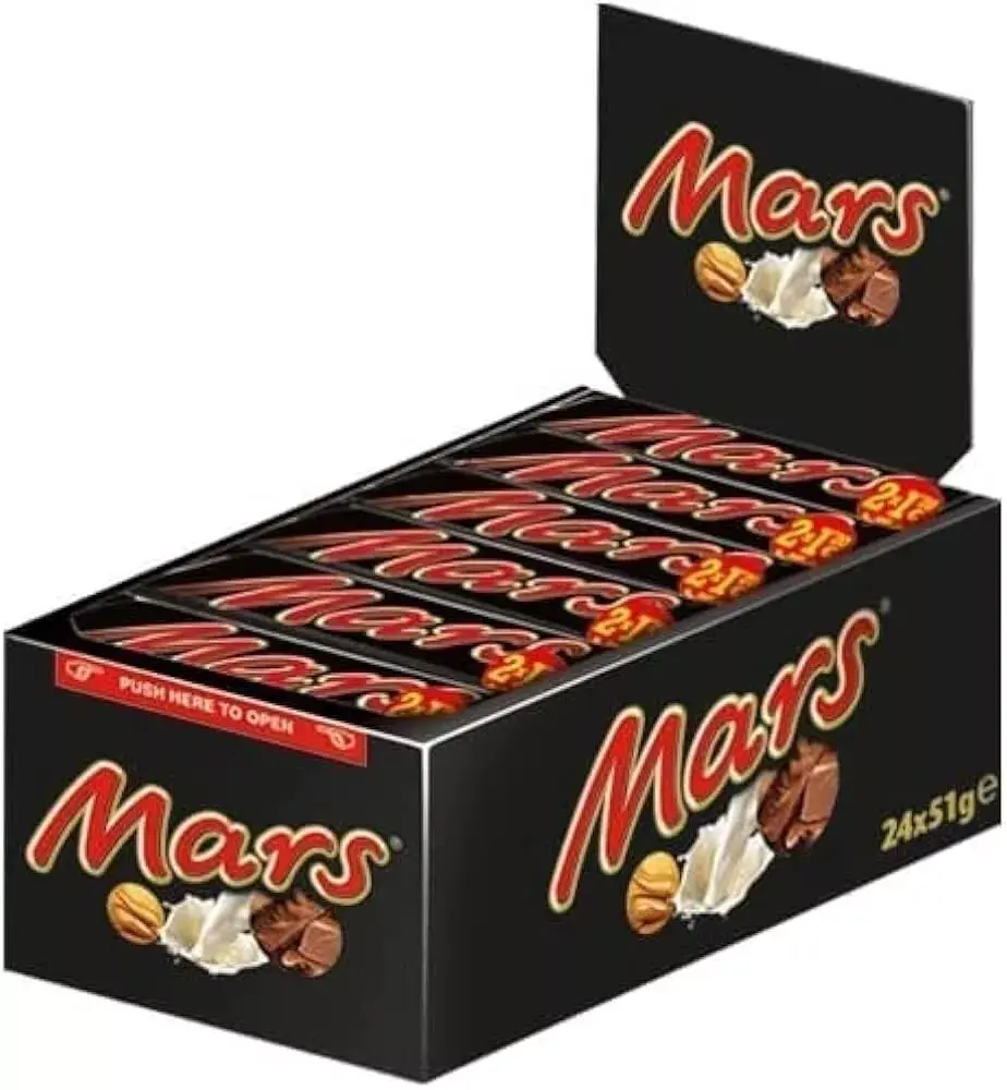 Mars Chocolate Bars Standard Size 24 x 51g Bars Bargain
