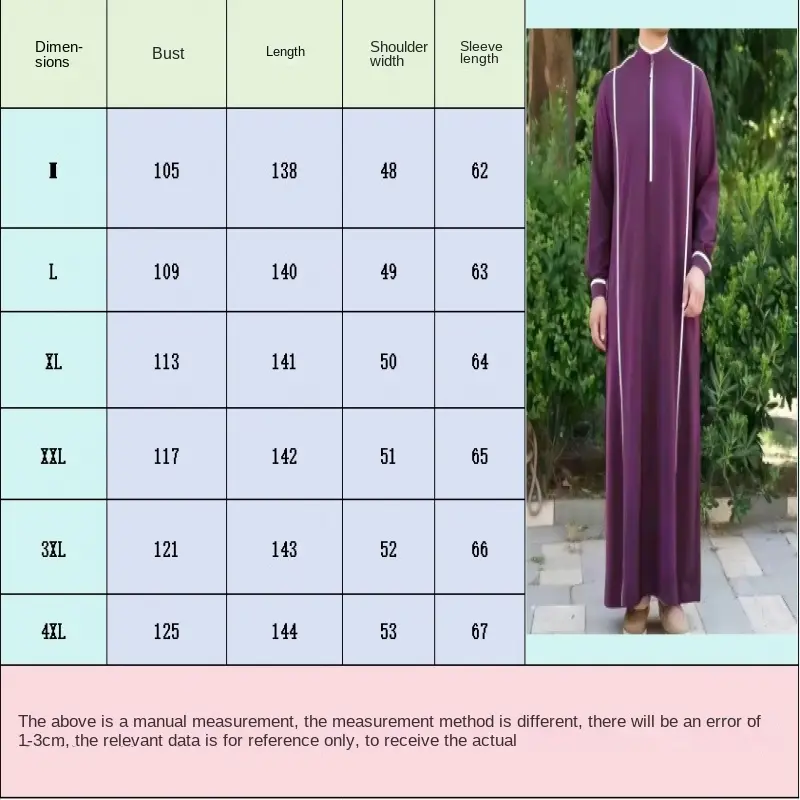 2025 New Dubai Men's Long Robe Casual Comfortable Muslim Robe 6