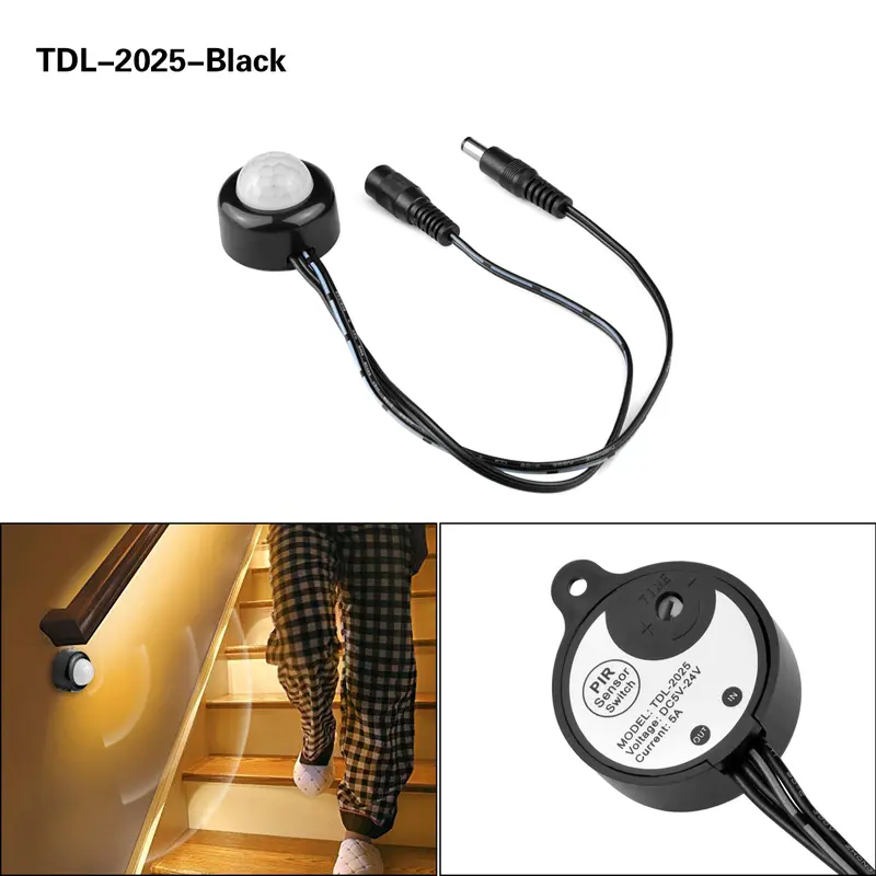 High Sensitive PIR Motion Sensor Light Switch DC 12V - 24V Automatic Infrared Motion Sensor Switch for LED Strip Light 1