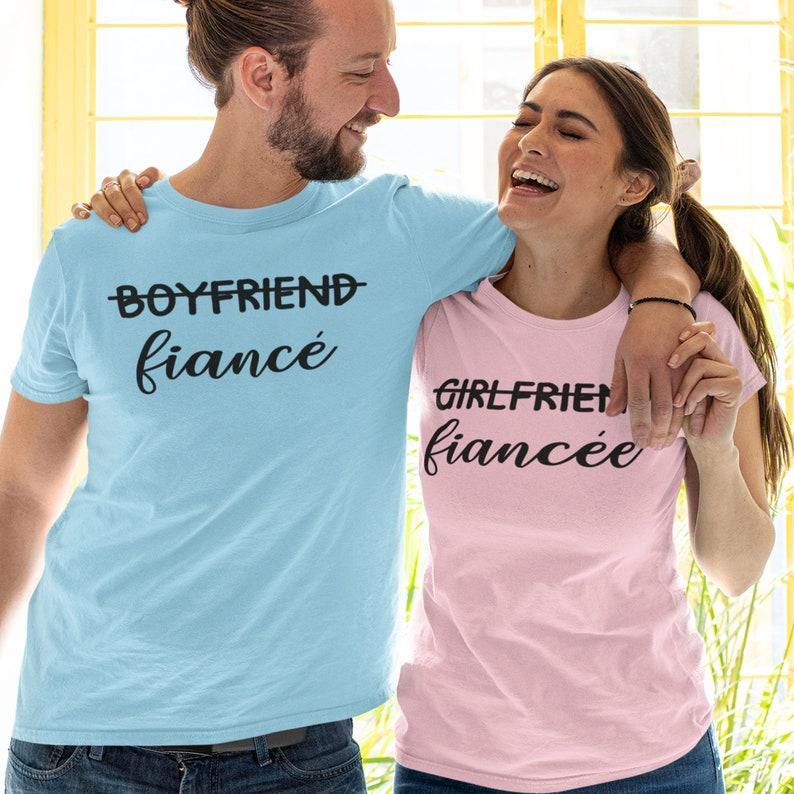 Girlfriend Fiancee Shirts Boyfriend Fiance Shirt Engagement Shirt Honeymoon Shirt Wedding Shirt Bride Shirt Engagement Gift Christmass Gifts Gildan Heavy Cotton 0