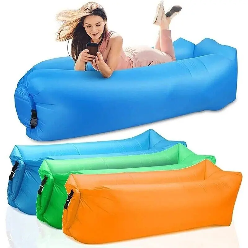 Lazy Outdoor Inflatable Sofa Air Bed Lounger Sofa Sack Hangout Camping Beach Bag 3