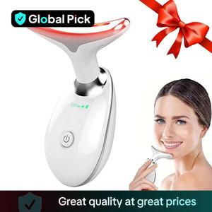 White Neck Massager, Firming Facial and Neck Massage Tool, Suitable for Facial, Neck, and Leg Massage, for Women and Men, Facial Beauty Instrument, Facial Care Instrument, Facial Beauty Machine, Facial Beauty Massagers