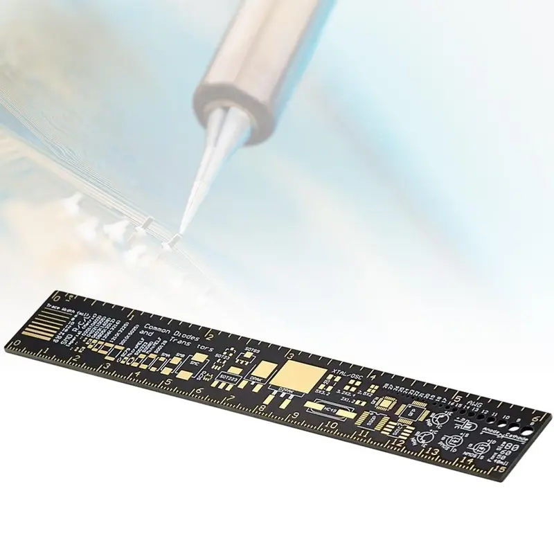 Printed Circuit Board Ruler with 180-Degree Measurements for Resistor, Capacitor, IC, SMD & More | 15cm, 20cm, 25cm 2