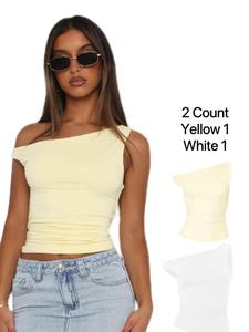 Women's Crop Tank Top, Casual Top for Daily Wear, Ladies Clothes for All Seasons
