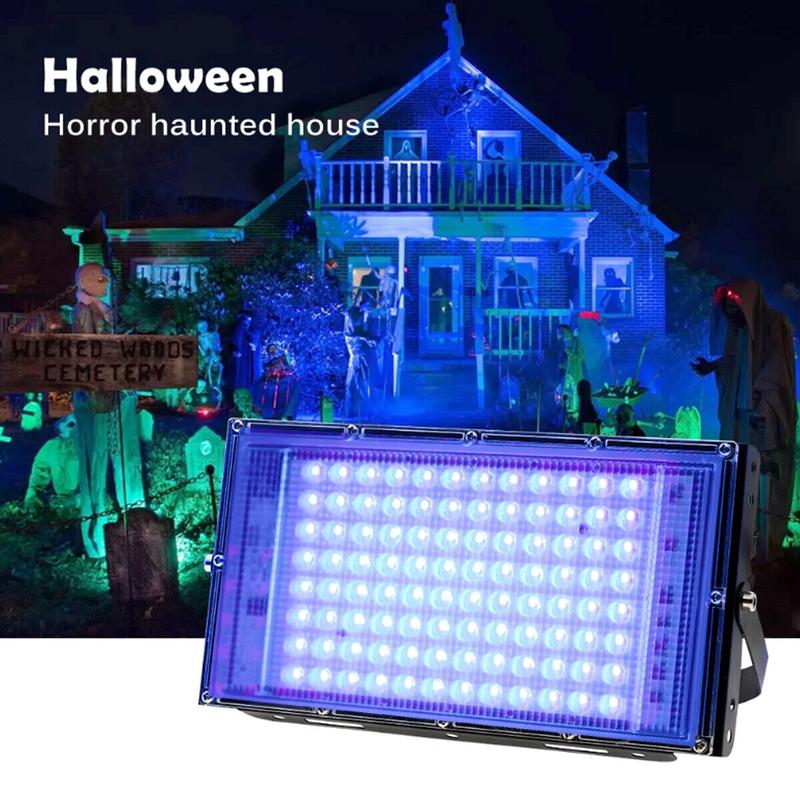 100W LED UV Stage Blacklight Ultraviolet Flood Effect Light for Disco Party 2