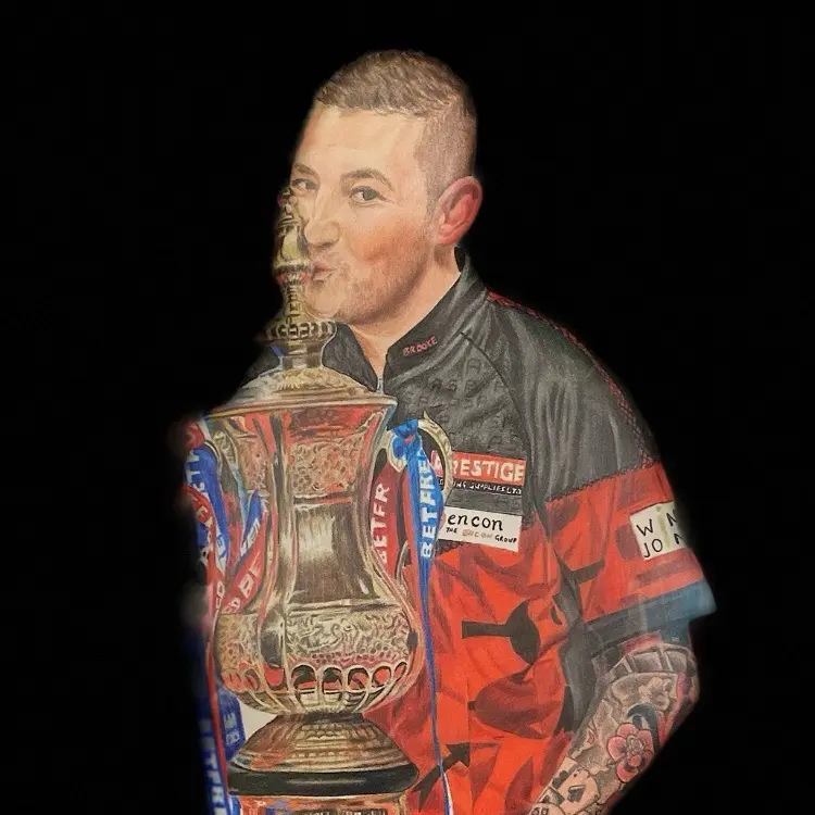 Luke Humphries Nathan Aspinall Print Sports Bar Mancave Artwork Darts - Dark Edition 5