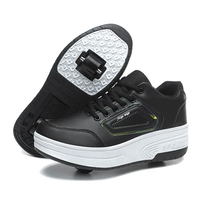 Kids 2-Wheel Roller Skate Shoes – Dual-Use Running & Walking Sneakers for Boys & Girls 👟🎠💨 1