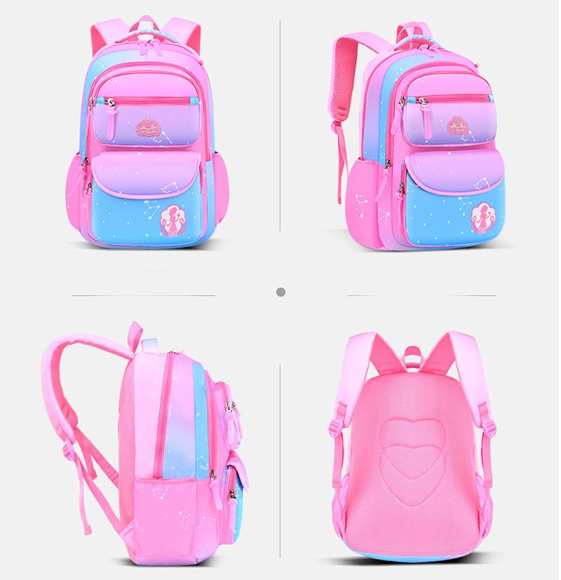 Product Introduction of Kid Girl Backpack School Bag Pink Blue Purple For Teenagers Backpack Waterproof Girl Schoolbag Kawaii Cute Primary BookBag 2