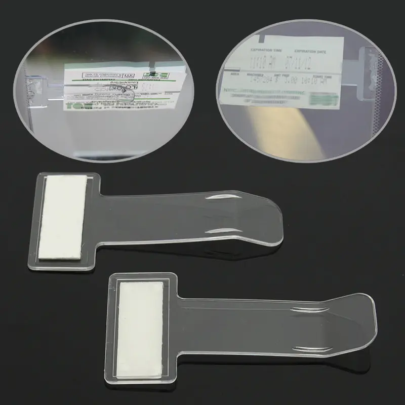 Transparent Car Vehicle Parking Ticket Receipt Permit Auto Fastener Card Bill Holder Clip Windshield Stickers Car Accessories 3