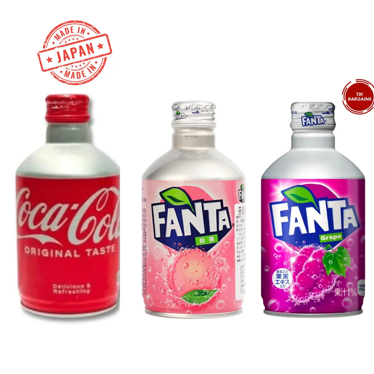 Japan Imported coca cola Fanta Soda Drinks - Strawberry, Orange, White Peach, Grape Flavors - Refreshing Carbonated Beverage, Exotic Fruit Sodas, Perfect for Parties, BBQs, and Anytime Enjoyment