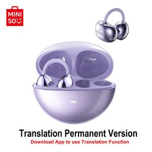 MINISO MS192 Translation Ear Clip Design Wireless Earphone, HiFi Sound Quality Headset, Touch Wireless Headset, Built in Microphone, Audio, Open Wireless Earbuds