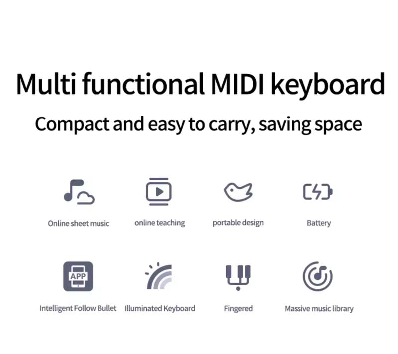 Product Introduction of Pop Piano Light Guided Teaching Keyboard 8