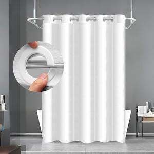 Waffle Pattern Shower Curtain Set, 1 Count Modern Simple Bathroom Curtain, Waterproof Shower Curtain with 12pcs Hooks, Bathroom Accessories for Home Hotel Salon, Room Decor, Showercurtain