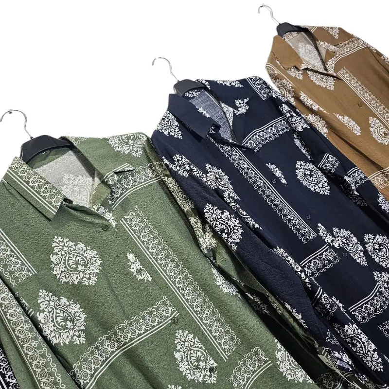 women's printed summer dress top collar button front casual wear Lightweight comfortable   Everyday modest fashion one size 1