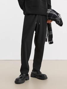 Men's Solid Color Straight Leg Pants, Loose Casual Comfy Breathable Trousers for Summer, Men's Bottoms for Daily Wear, Beige