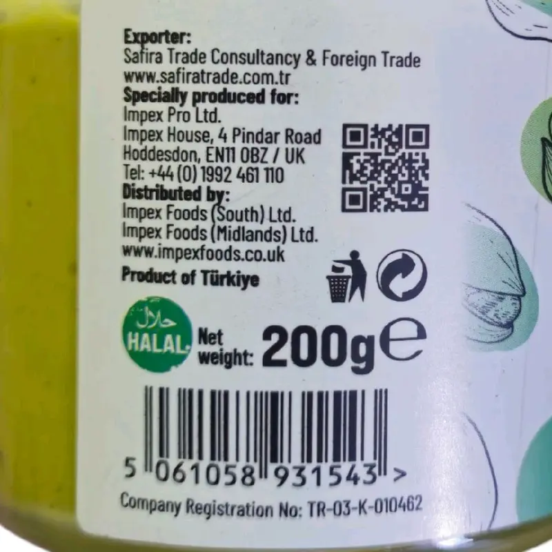 Favorelli Pistachio Cream 200g. Halal Kunafah Spread. Suitable For Vegetarians. 3