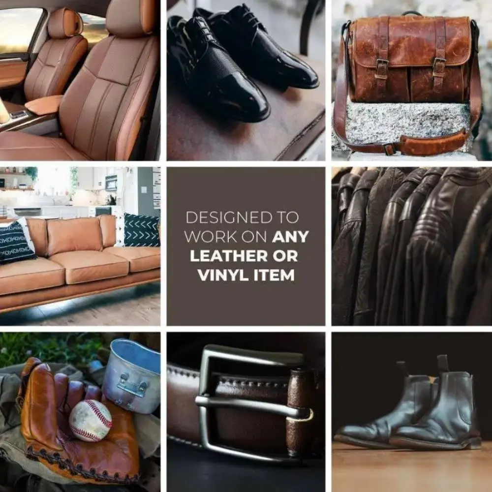 2X Black Leather Vinyl Repair Kit for Furniture, Couch, Car Seats & Jackets - NoEnName_Null